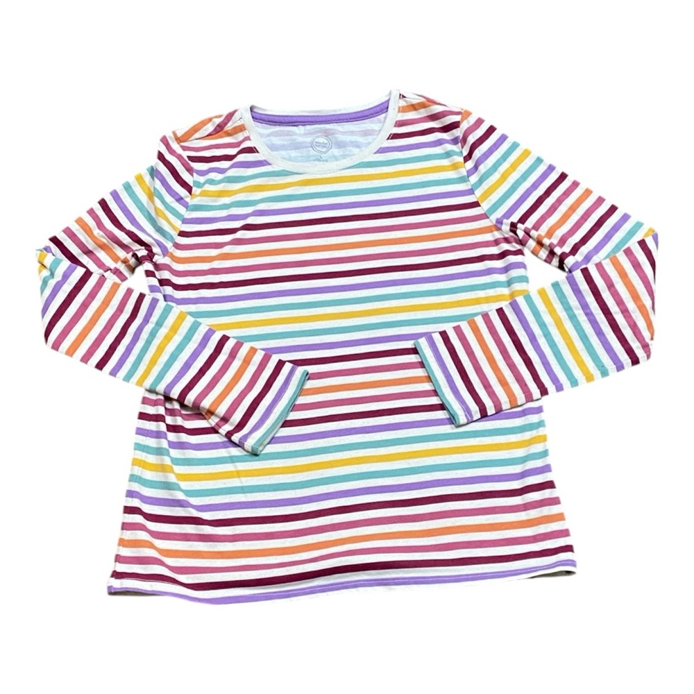Wonder Nation Multicolor Striped Long Sleeve Tee